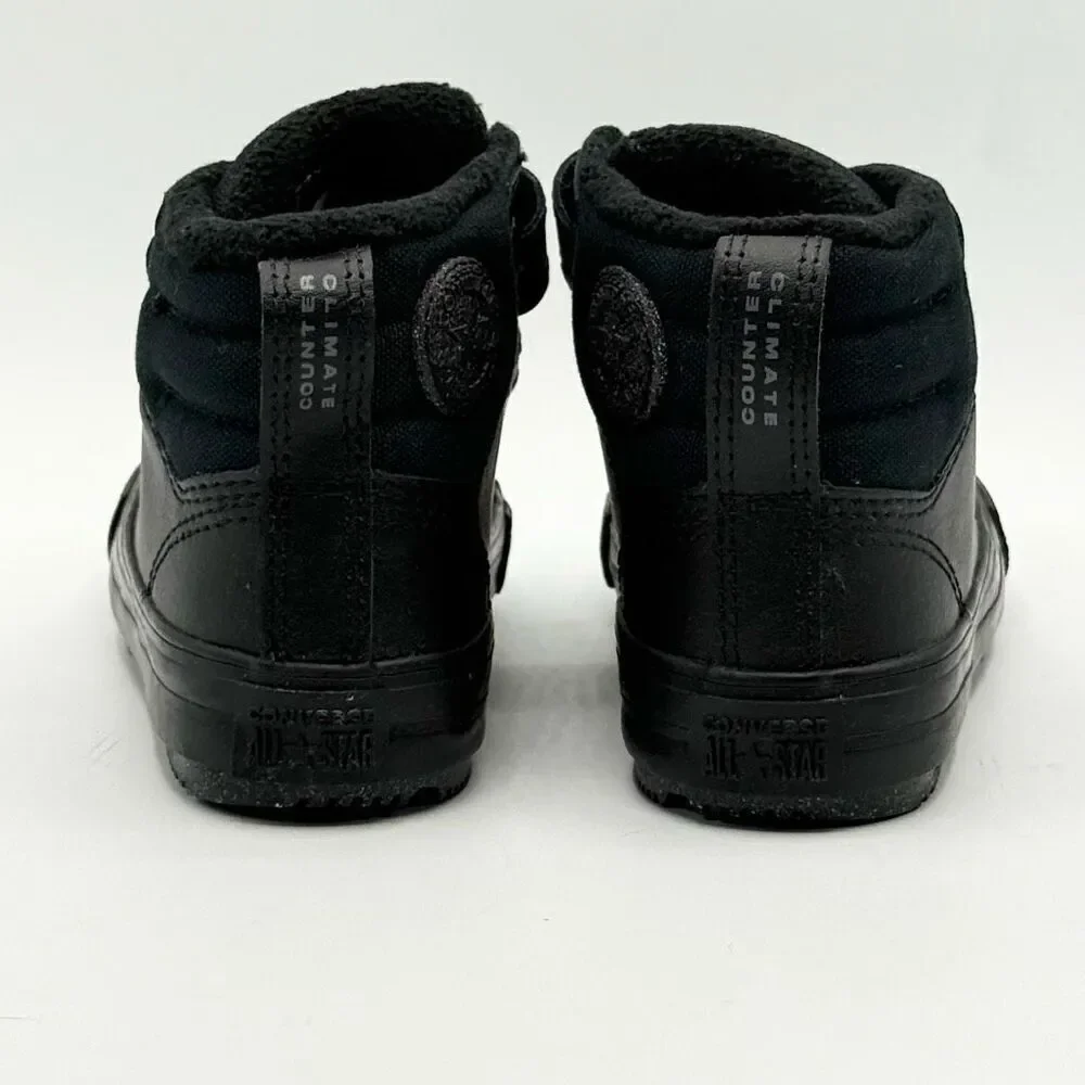 Converse All Star Leather Black Berkshire Boot Easy On NWOB - Toddler US 7